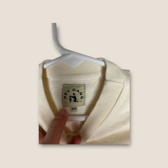 Hey Gang The Kids Sweatshirt in Natural Size 2/3 Years - Picture 3 of 4